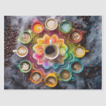 Java Bean Mandala, färgglad Kopp
