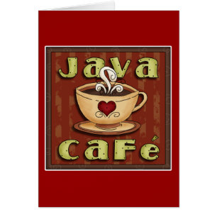 java cafe hälsningskort