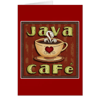 java cafe hälsningskort