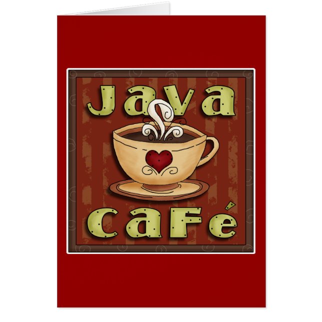 java cafe hälsningskort (Framsidan)