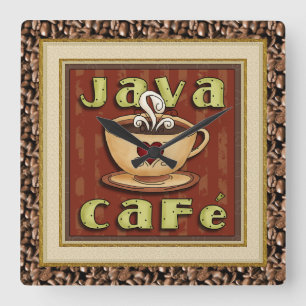 Java Cafekaffe tar tid på Fyrkantig Klocka