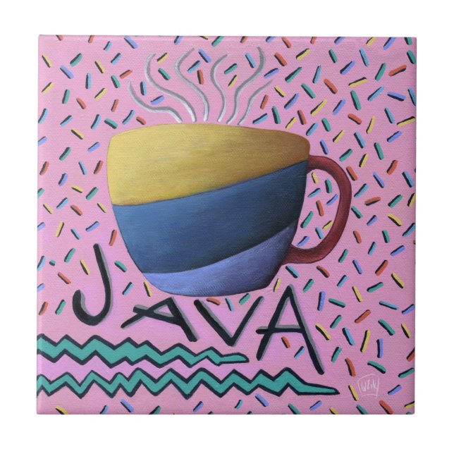 Java Coffee Ceramic Tile Kakelplatta (Framsidan)