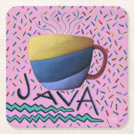Java Coffee Underlägg Papper Kvadrat