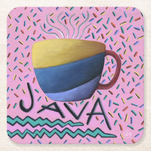 Java Coffee Underlägg Papper Kvadrat