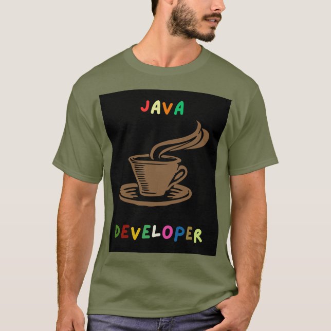Java Developer Manar T-Shirt Black (Framsida)
