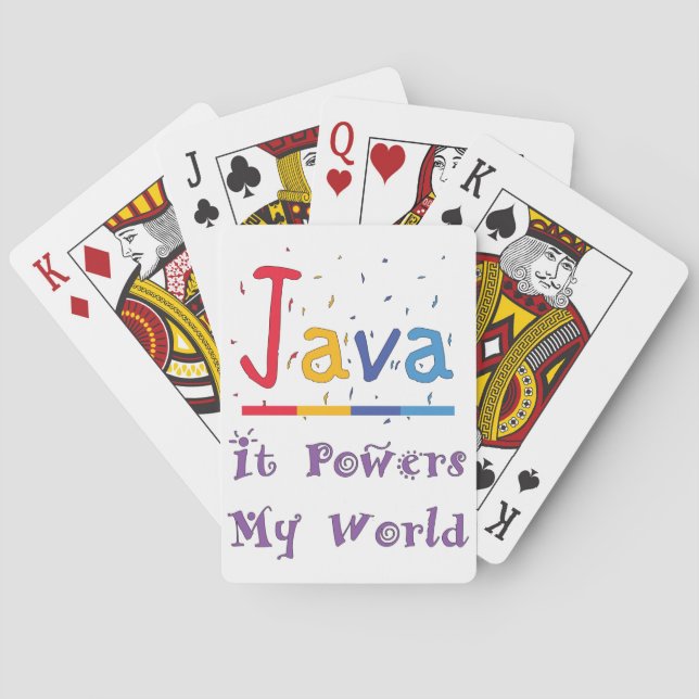 Java har kraft i min värld casinokort (Baksidan)