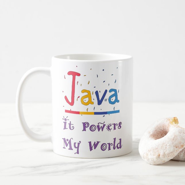 Java har kraft i min värld kaffemugg (Med munk)