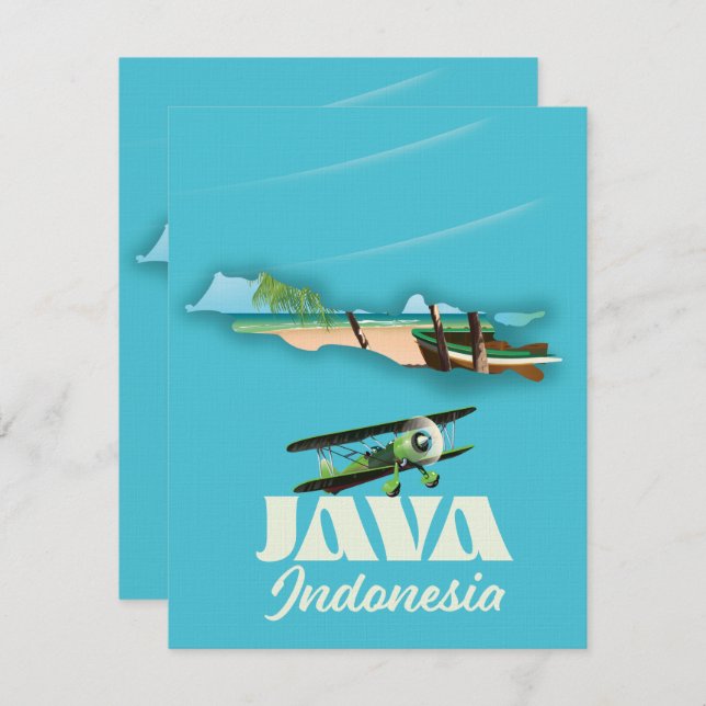 Java indonesia karta (Fram/baksida)