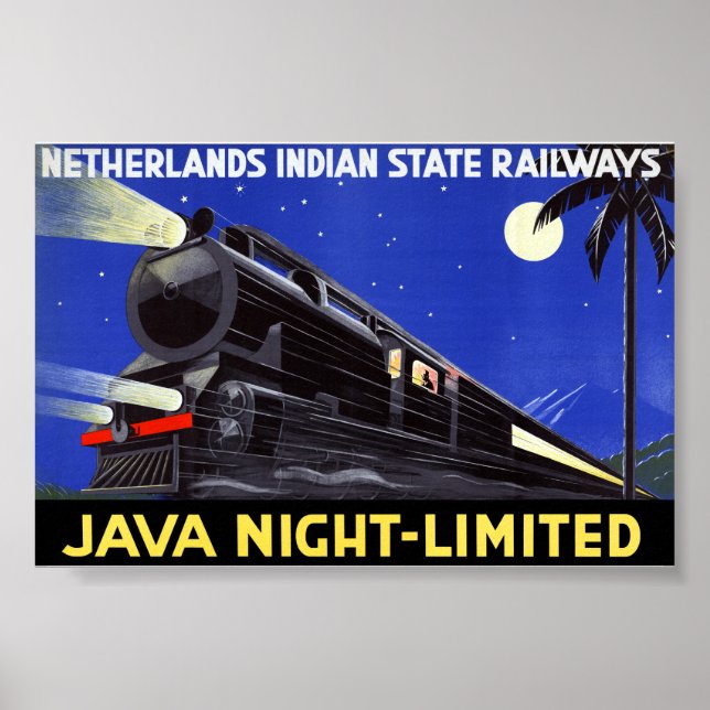 Java Indonesia Vintage resor Poster återställd (Framsidan)