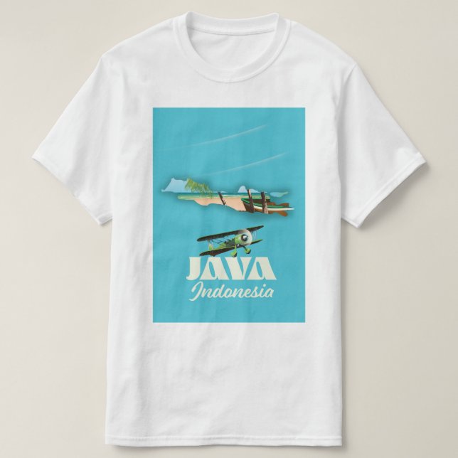 Java Indonesien karta T Shirt (Design framsida)