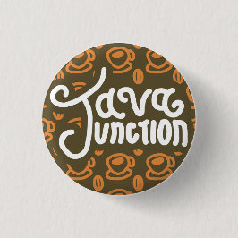 Java Junction Coffee och Bean Button Brown Knapp