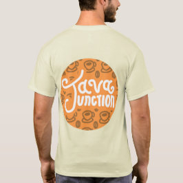 Java Junction Coffee och Bean Shirt Orange Back T Shirt