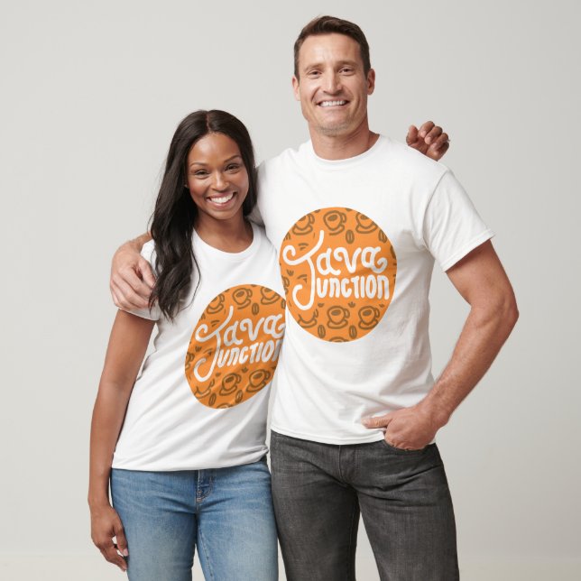 Java Junction Coffee och Bean Shirt Orange T Shirt (Unisex)