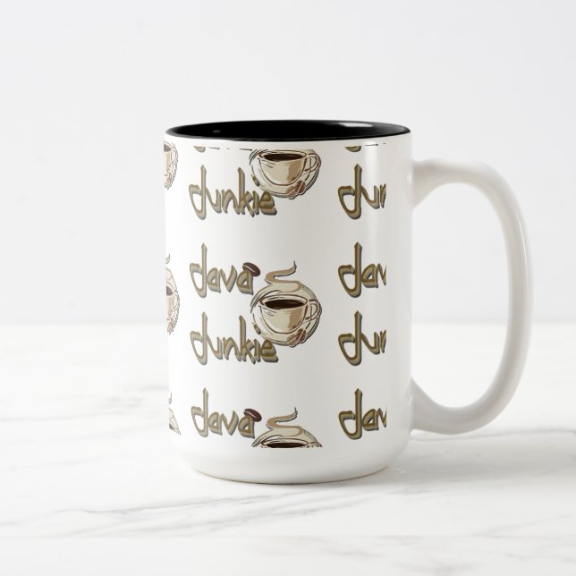 Java Junkie Mönster Coffee Lovers Mug Två-Tonad Mugg (Höger)