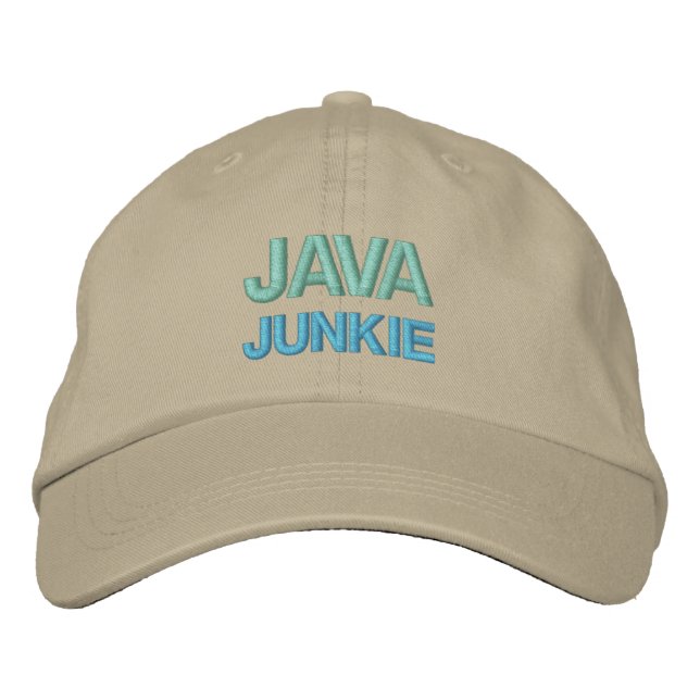 JAVA JUNKIE-tak Broderad Keps (Framsida)
