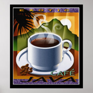 Java kaffetryck poster