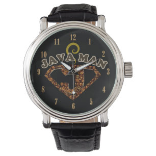 Java Man Coffee Humor Armbandsur