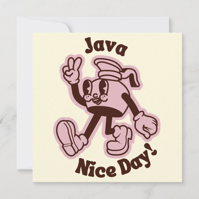Java Nice Day Coffee Slogan Blank Card (Framsida)