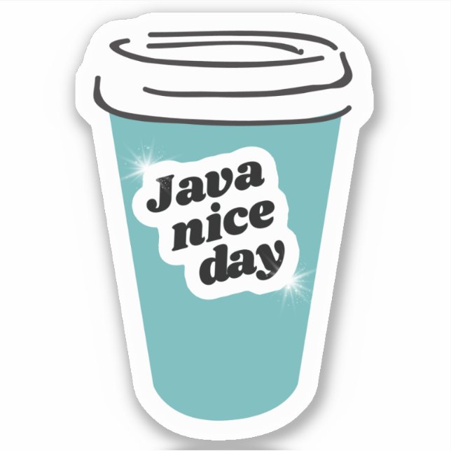Java Nice Day Vinyl Sticker Klistermärken (Framsida)