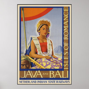 Java och Bali-öarna i Romantik Poster
