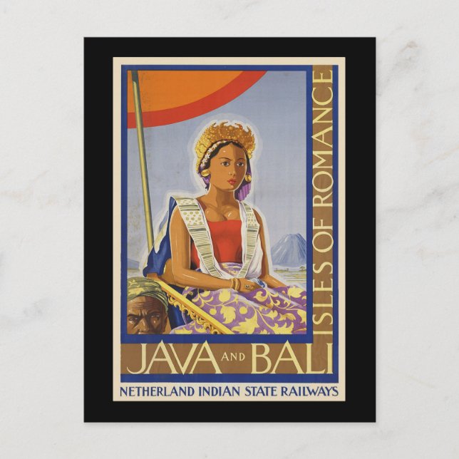 Java och Bali-öarna i Romantik Vykort (Framsida)