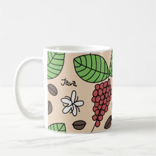 Java Plant Mönster Kaffemugg