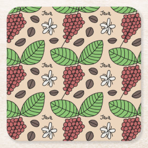 Java Plant Mönster Underlägg Papper Kvadrat