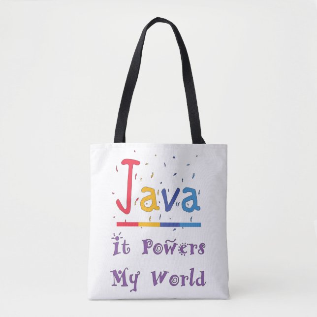 Java Powers my world Tygkasse (Framsida)
