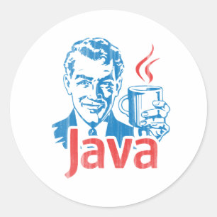 Java Programmer Gift Runt Klistermärke
