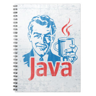 Java programmerare anteckningsbok med spiral