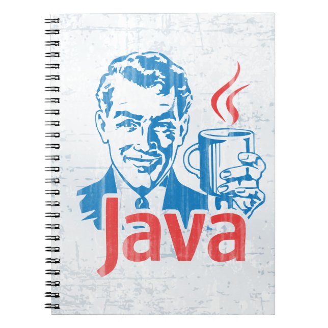 Java programmerare anteckningsbok med spiral (Framsidan)