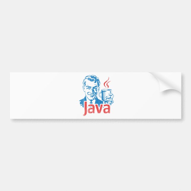 Java programmeraregåva bildekal (Framsidan)
