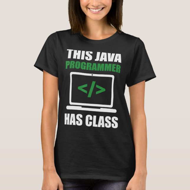 Java-programmeraren har klassprogrammeringskoder t shirt (Framsida)