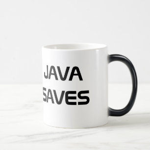 Java sparar kaffemuggen magisk mugg