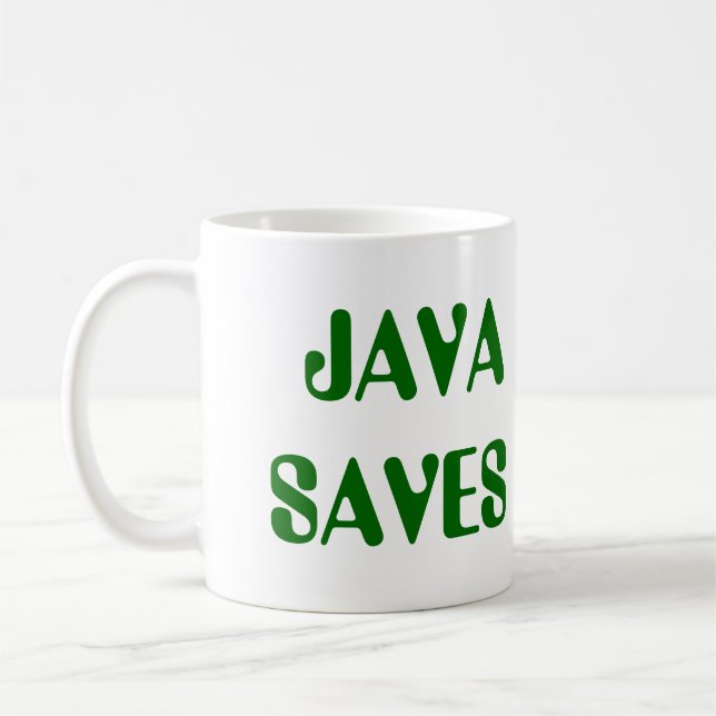 Java sparar muggen kaffemugg (Vänster)