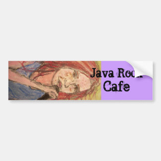java sten cafe-flicka bildekal