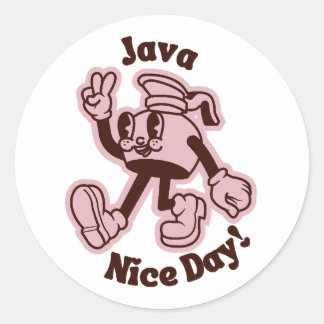 Java Trevliga Dag Klistermärken