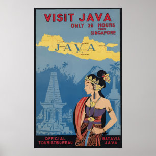 Java Vintage resor Poster