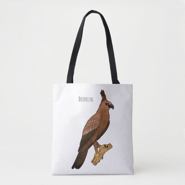 Javan hawk eagle bird cartoon illustration  tygkasse (Framsida)