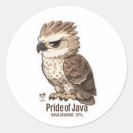 Javan Hawk-Eagle Kawaii Klistermärke - Indonesiens