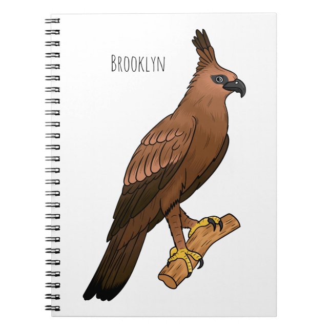 Javan Hawk eagle (tecknad) Anteckningsbok (Framsidan)