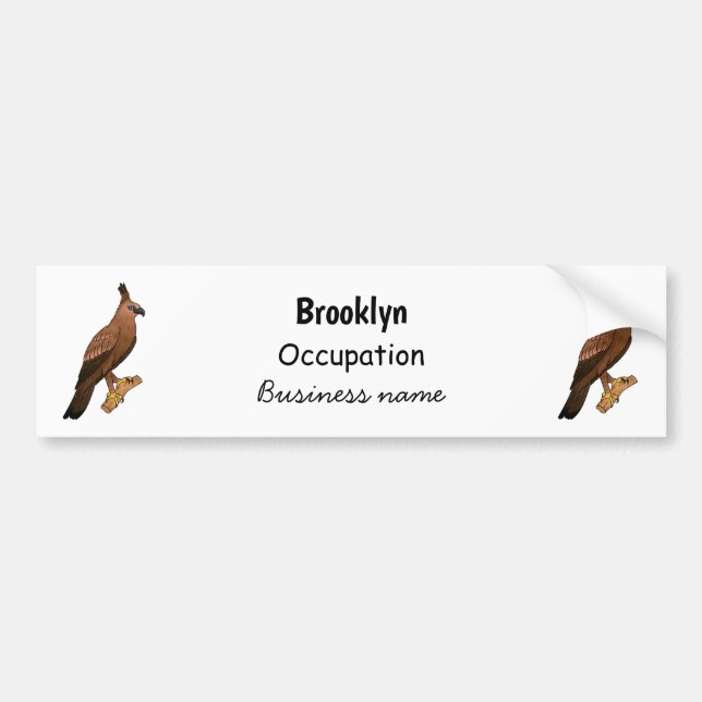 Javan Hawk eagle (tecknad) Bildekal (Framsidan)