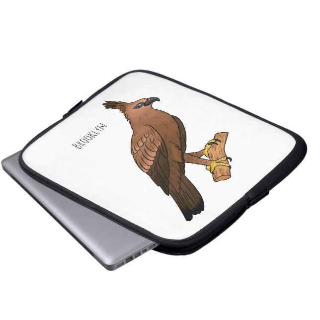Javan Hawk eagle (tecknad) Laptop Fodral (Framre botten)