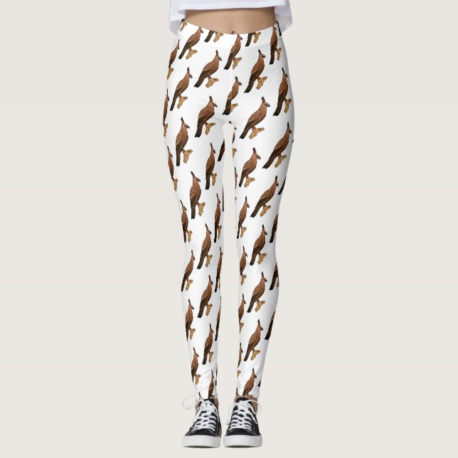 Javan Hawk eagle (tecknad) Leggings (Framsida)