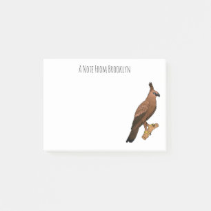 Javan Hawk eagle (tecknad) Post-it Block