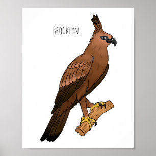 Javan Hawk eagle (tecknad) Poster