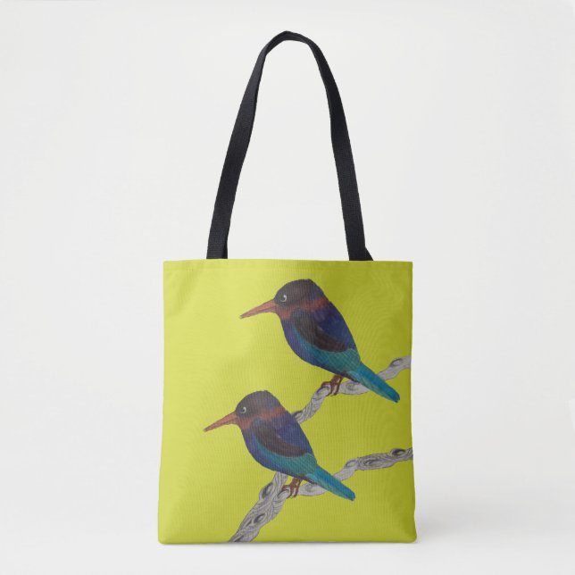 Javan Kingfish på en Tote Bag Tygkasse (Framsida)
