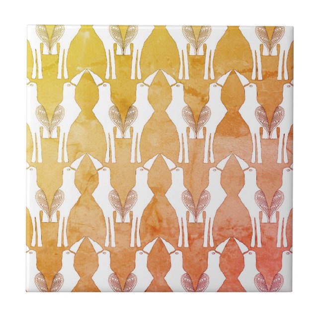 Javan Myna Bird - Decorative Tiles Kakelplatta (Framsidan)