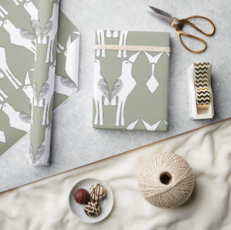 Javan Myna Bird - Wrapping Papper Presentpapper