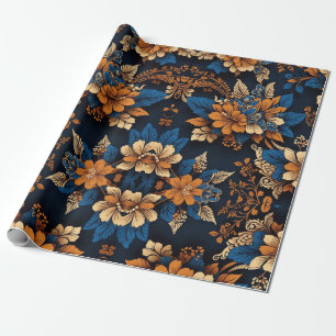 Javanese Batik mönster, steg för att upprepa mönst Presentpapper